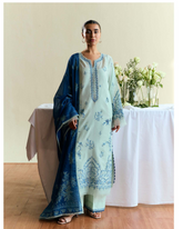 3-PC Unstitched Embroidered Lawn Coco By Zara Shahjahan | ISLE-D10